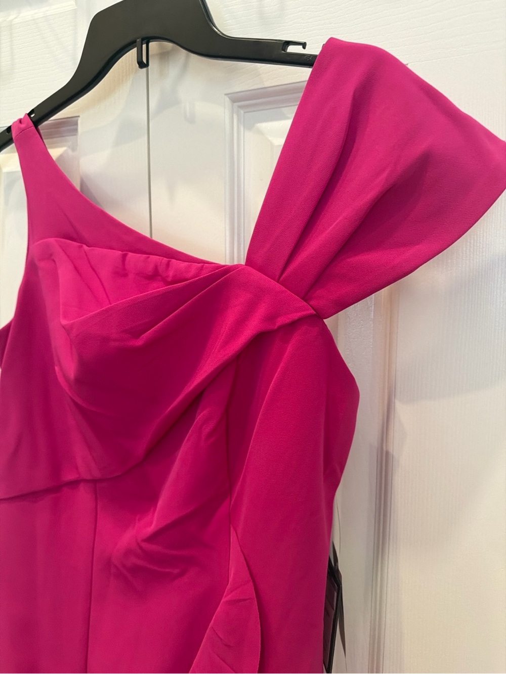 Rachel Riley Fuchsia One-Shoulder Ruffle Midi Dress - Picture 3 of 5